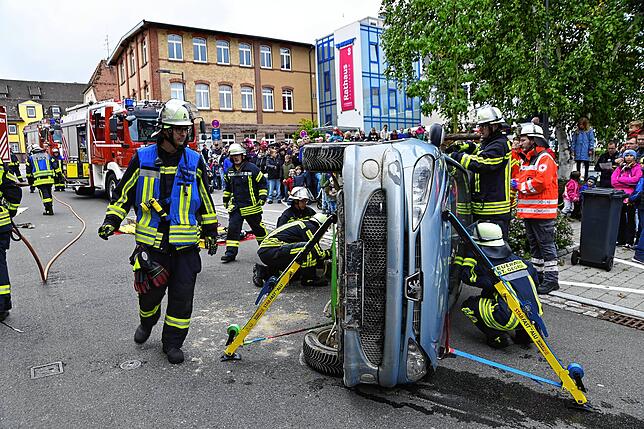 Bild 1: Bilder von der Hauptprobe der Feuerwehr St. Georgen
