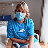 Evelyn Auer ist Pflegefachkraft am Hospiz Singen. Ihr ist die Pflege eine Herzensangelegenheit.