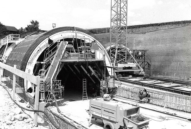 Hier entsteht der nördliche Tunnelausgang in Richtung Hüfingen.