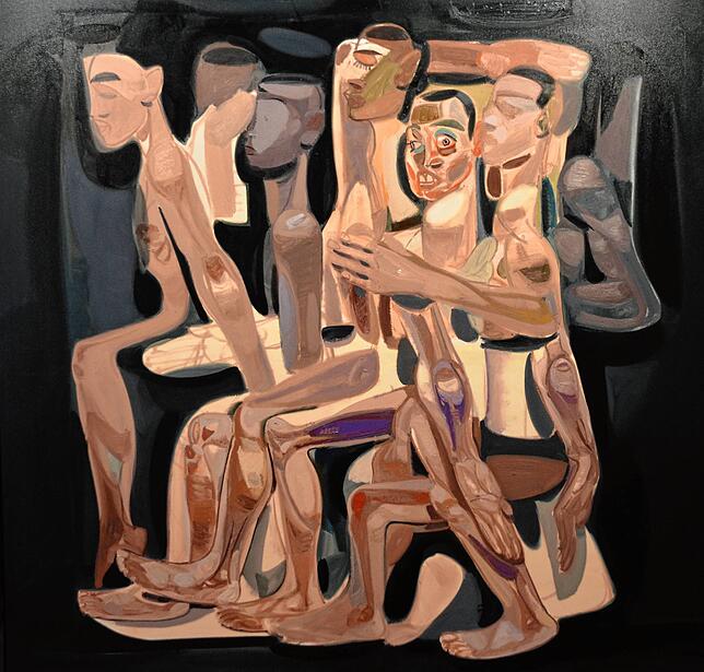 Ein Menschenbild in der aktuellen „Fisch-in-der-Pfanne“-Ausstellung des Kunstvereins.