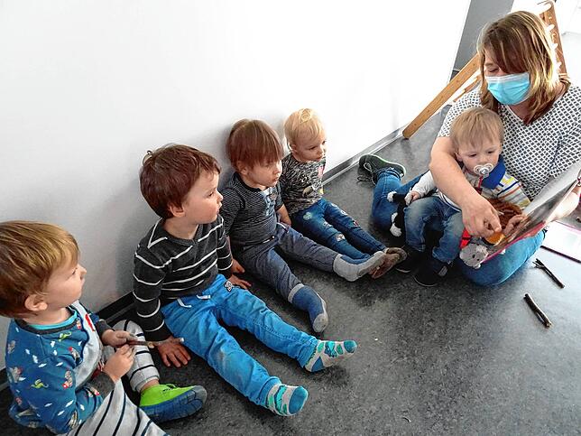 In der Kindertagesstätte Buchbergarche begann am Montag auch der Krippenbetrieb wieder. Bild: Buchbergarche