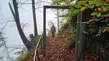 Normalerweise ist dieses Tor auf dem Weg zur Schlucht geschlossen. Die Arbeiter und beteiligten Planer wie Thomas Hirthe dürfen sich ...