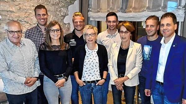 Von links: Wolfgang Dreher, Mathias Melcher, Selina Dreher, Frank Waßmer, Sandra Weimer, Dominik Götz, Gerlinde Neurauther, Jürgen Hotz ...