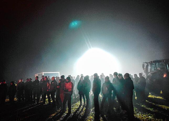 An vielen Orten im Hegau wurden Protestfeuer entfacht.