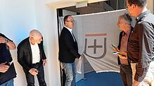 Schänzlehalle Eröffnung durch Oberbürgermeister: Am Samstag, den 12.05.2025, haben Oberbürgermeister Uli Burchardt (2.v.l) und ...
