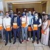 Die Preisträger (hintere Reihe, von links): Dominik Harsch, Hüfingen (1,4), Viktor Gontscharuk, Hüfingen (2,0), Tim Dorer, Bräunlingen ...