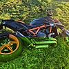 Schwer beschädigt wurde dieses Motorrad bei einem Wildunfall in der Nähe von Schupfart.