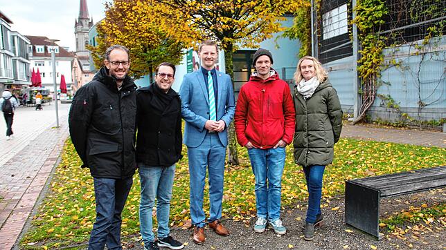 Wollen die Innenstadt grüner und nachhaltiger gestalten: (von links) Wolfgang Keller, Leiter Umwelt-, Klima- und Naturschutz, Ferdi ...