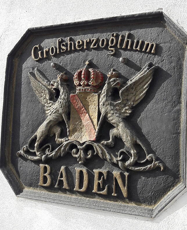 Der stolze Wappenschild wäre ohne Napoleons Hilfe nicht möglich gewesen: Der Franzose schuf das Großherzogtum Baden, er ermöglichte die ...