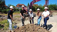 Freuen sich auf den Baubeginn (von links): Jan Voswinckel (Architekturbüro Lanz+Schwager), Daniel Olbert (Wölfert und Goebel), ...