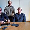Johannes Geßler, Sergej Scharf und Felix Grimm (von links) machen in der Claude-Dornier-Schule in Friedrichshafen ihre Weiterbildung zum ...