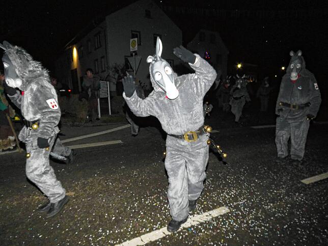 Bild 9: Mit dem Nachtumzug startet das Narrentreffen in Gutmadingen