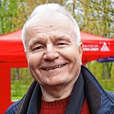 Gottfried Schmidt, hier beim Familientag des DGB im Mai 2023 auf der Möglingshöhe.