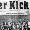 Am 14. Juli 1920 erscheint die erste Ausgabe &bdquo;Der Kicker&ldquo; mit Mannschaftsfotos der Karlsruher Kickers und des Karlsruher FV ...