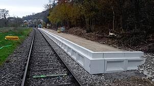 Die Bahnbetriebe Blumberg nehmen am 15. Dezember den Bahnhalt Eberfingen in Betrieb. Ab 16. Dezember hält dort erstmals ein Zug der ...