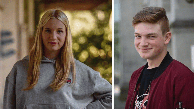 Elena Gnann (Bild 1, links) und Fabian Arnz (rechts) macht die fehlende Trennung zwischen Privat- und Schulleben zu schaffen. Sprechen ...