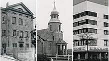 Ob die Musikinsel mit Baumwollspinnerei Trötschler (links), die Theresienkapelle im Industriegebiet (Mitte) oder der Holzerbau (rechts): ...