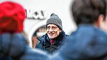 Der ehemalige Domkapellmeister Boris Böhmann beim Silvester-Gottesdienst im Freiburger Münster. Es gab stille Proteste während des ...