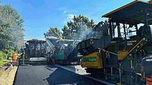 Seit 5. Juli wird die B314 saniert. Am Sonntag steht die letzte Sperrung an. Bild: Schleith