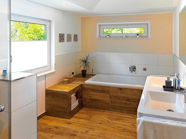 Einladend sieht dieses Badezimmer von heute aus.