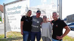 Sie sind das Kernteam des Schlossfestvereins (von links): Diana Spielberger, Martin Sedlak, Petra Kaiser und Alexander Reinhart. Foto: ...