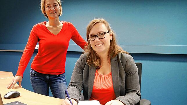Maria Grundler und Fabienne Gehrig von der Handwerlskammer Konstanz.