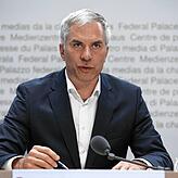 Martin Ackermann, Leiter der wissenschaftlichen Task Force des Schweizer Bundes, spricht während einer Pressekonferenz zur aktuellen ...
