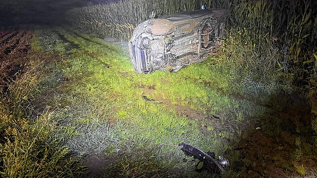 Tödlicher Unfall im Kanton Aargau: Ein Auto kommt am späten Samstagabend außerhalb von Endingen von der Straße ab und überschlägt sich. ...