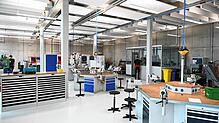 Die Lehrwerkstatt des neuen Aus- und Weiterbildungszentrums von Bucher Hydraulics in Klettgau-Grießen.