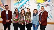 Rückblick im Bezirk 3 (von links): Jürgen Spitznagel (Vorsitzender MV Grießen), Nicole Markhardt (Vorsitzende Bezirk 3), die ...