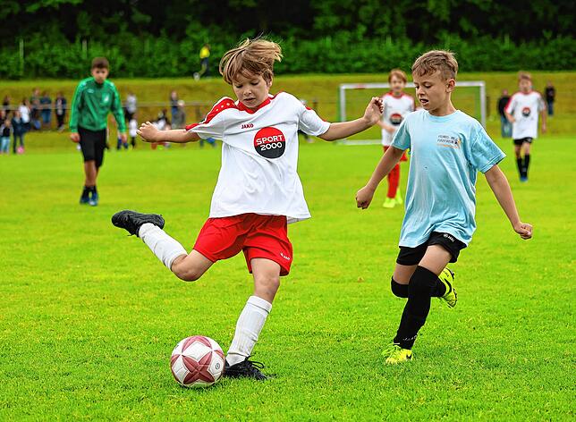 Bild 2: Beim großen Fußballturnier der Radolfzeller Grundschüler zeigen die Nachwuchskicker ihr Talent