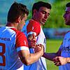 Gut gemacht: Die zum SV Eggingen zurückkehrenden Louis Schanz (Nr. 18) und Benjamin Streuff (Mitte) hatten mit je zwei Toren großen ...
