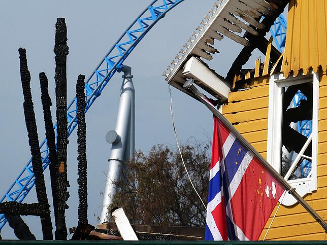 Der Europa-Park nach dem Brand.