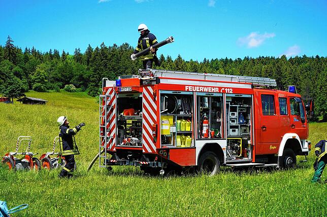 Bild 9: Bilder der Waldbrandübung der Feuerwehr Tengen