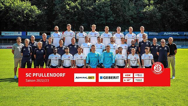 SC Pfullendorf 2022/23: Hinten von links: Stefan Nunne (Betreuer), Silvio Battaglia, Cenk Bulanik, Amadou Marena, Robin Rauser, Stefan ...