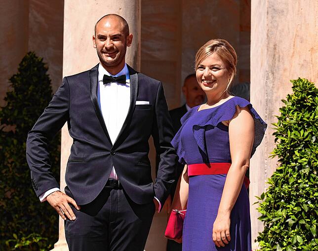 Danyal Bayaz und seine Ehefrau Katharina Schulze 2019 bei den Bayreuther Festspielen.