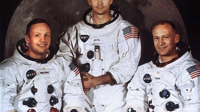 Die Besatzung von Apollo 11. Von links: Neil Armstrong, Michael Collins und Edwin &bdquo;Buzz&ldquo; Aldrin.
