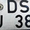Das alte Donaueschinger Kennzeichen, auch noch mit dem Stempel des Landratsamtes Donaueschingen. Den wird es nicht geben, aber DS kommt ...