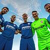 Oben bleiben: Die Blicke sind nur fürs Foto nach unten gerichtet. Der VfB Waldshut will mit seinen neuen Spielern (von links) ...