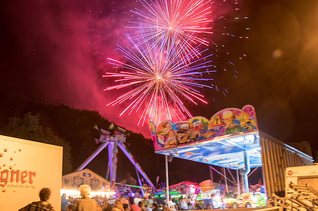 Krönender Abschluss: Das Feuerwerk üer der Chilbi.
