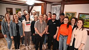 Neuwahlen und Ehrungen bei der Narrengilde Pfrieme-Stumpe. Im Bild von links: Larissa Jancker, Anja Haas, Pascal Hacker, Melanie Günter, ...