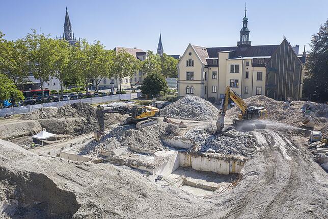 Bild 1: Wie steht es eigentlich um die Baustelle Laubenhof? Wir zeigen Ihnen die Arbeiten mit exklusivem Videomaterial aus der Luft