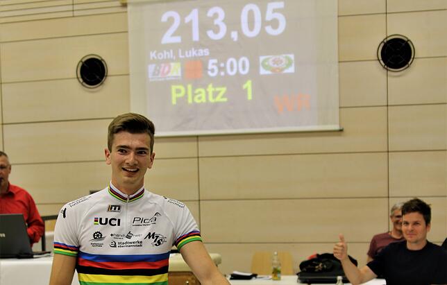 Sensationell: Lukas Kohl (Kirchehrenbach) fuhr in Murg zwei Weltrekorde.