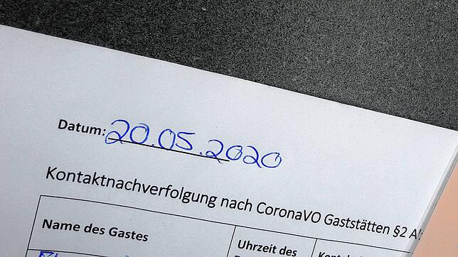 Neu ist seit Wiedereröffnung der Gaststätten die Angabe der Kontaktdaten der Gäste.