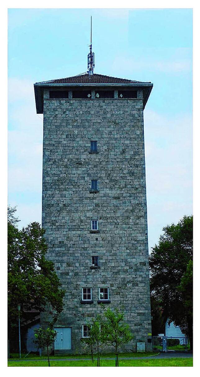 Der 1951 errichtete Wasserturm speichert schon seit einigen Jahren kein Wasser mehr.