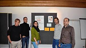 Die Jury – bestehend aus (von links) Michael Stehle, Michael Gut, Lena Gleisner, Sebastian Fritz und Ralf Scharbach – hat entschieden, ...