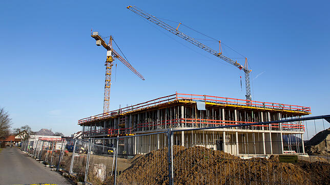 Die neue Eichendorff-Realschule in Gottmadingen nimmt Gestalt an, wie ein aktueller Blick auf die Baustelle zeigt.