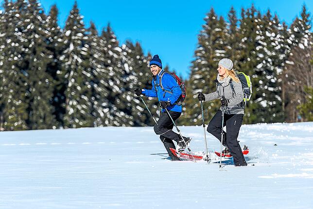 Schneeschuhlaufen hat sich in den vergangenen Jahren als beliebter Freizeitsport etabliert. Bilder: Ferienland im Schwarzwald GmbH