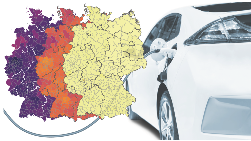 Elektroautos sind in Deutschland kaum verbreitet. Aber es gibt regionale Unterschiede.