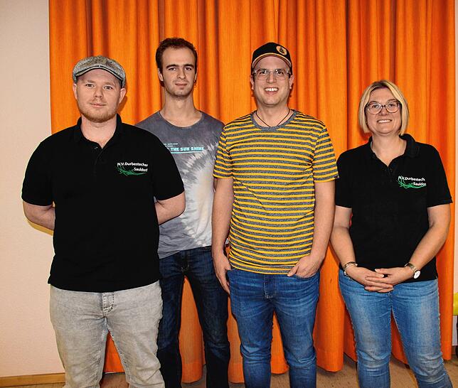 Sie sind neu gewählt (von links): Präsident Steven Müller, die Beisitzer Maximilian Gabele und Dominik Fecht, und Präsidentin Christine ...